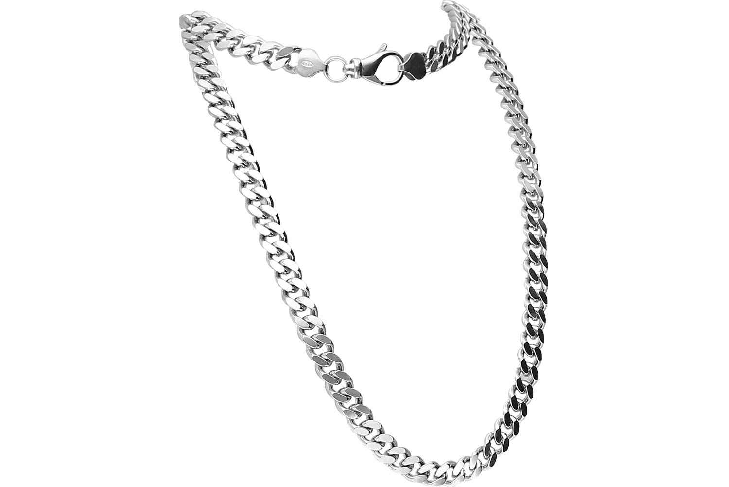 925er Silber Panzerkette rhodiniert von Piercingline